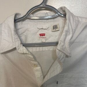 Levi's Men's White Button up Shirt
